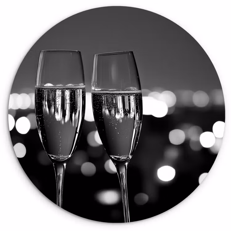 Muurcirkel - Bubbels - Proosten - Champagneglazen - Stadslichten — 1
