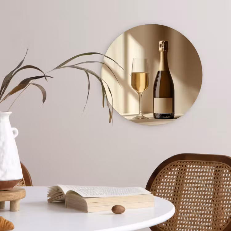 Muurcirkel - Champagne - Beige - Schaduw - Bubbels — 4
