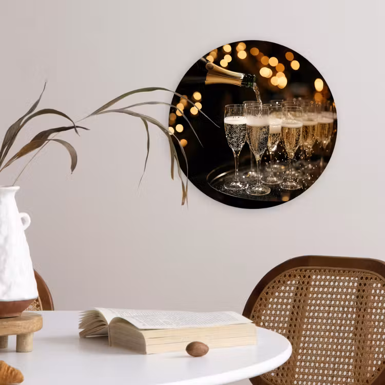 Muurcirkel - Lichtjes - Champagne - Glazen — 4