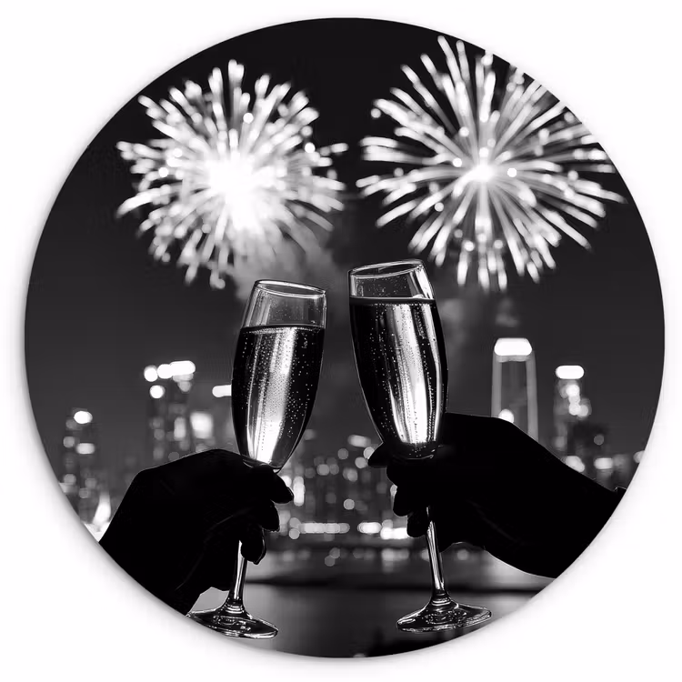 Muurcirkel - Vuurwerk - Proosten - Skyline - Champagne — 1
