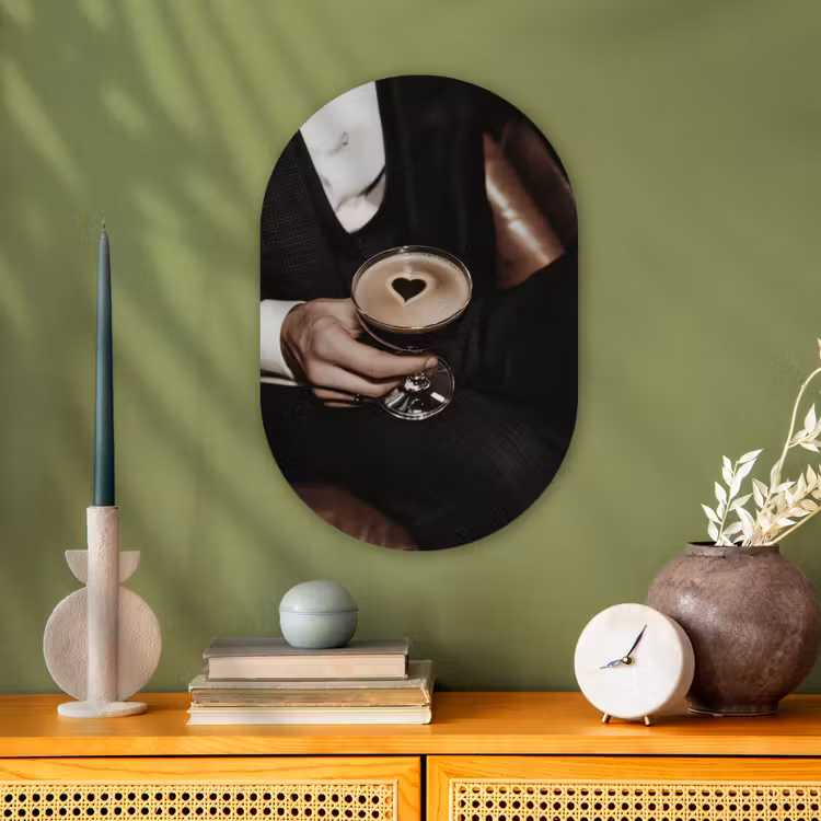 Muurovaal - Hartje - Cocktail - Espresso Martini - Hand — 1