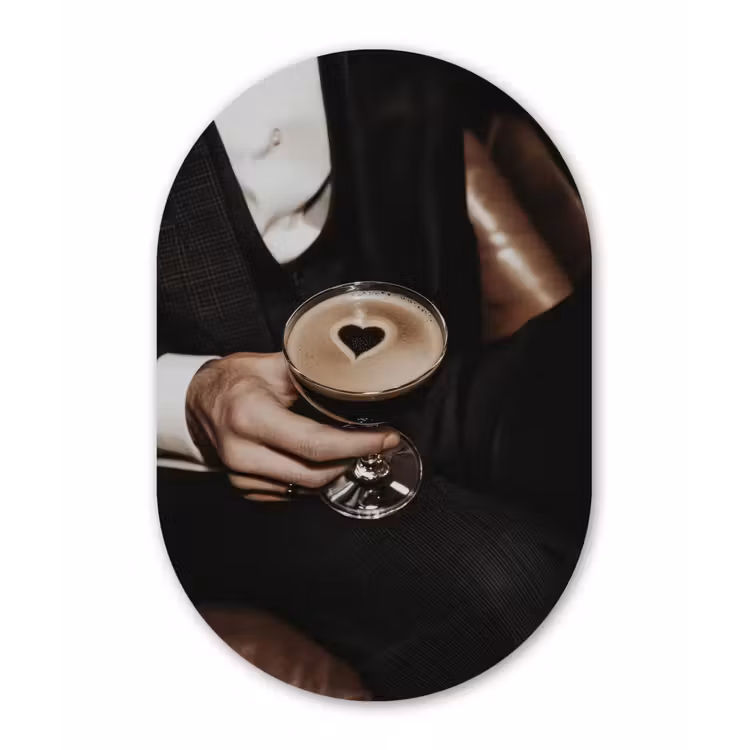 Muurovaal - Hartje - Cocktail - Espresso Martini - Hand — 2