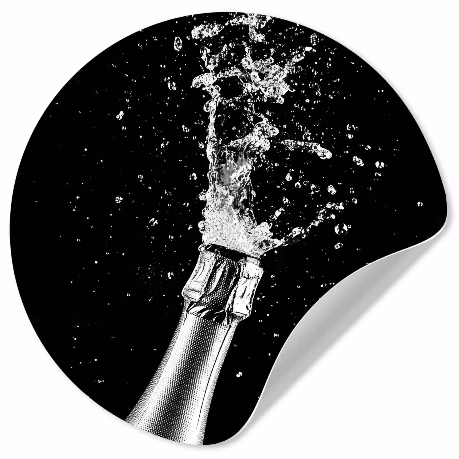 Behangcirkel - Champagne - Zwart - Spetters - Popping — 1