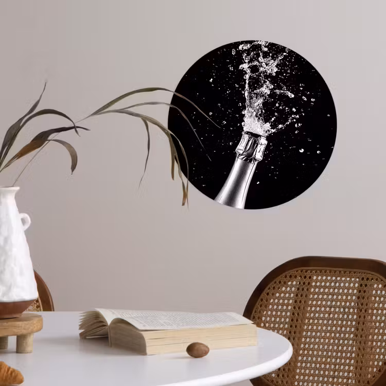 Behangcirkel - Champagne - Zwart - Spetters - Popping — 4