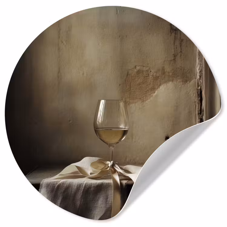 Behangcirkel - Strik - Beige - Witte - Wijn — 1