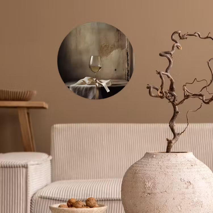 Behangcirkel - Strik - Beige - Witte - Wijn — 2