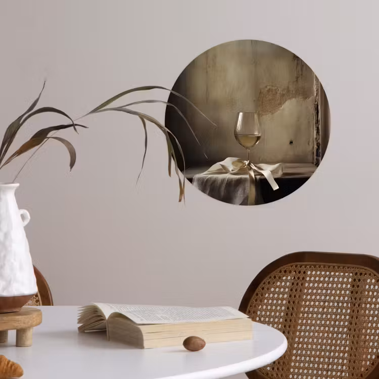 Behangcirkel - Strik - Beige - Witte - Wijn — 4