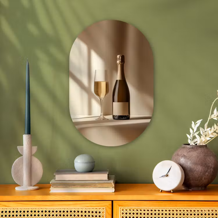 Muurovaal - Champagne - Beige - Schaduw - Bubbels — 3