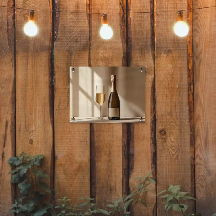 Tuinposter - Champagne - Beige - Schaduw - Bubbels — 2