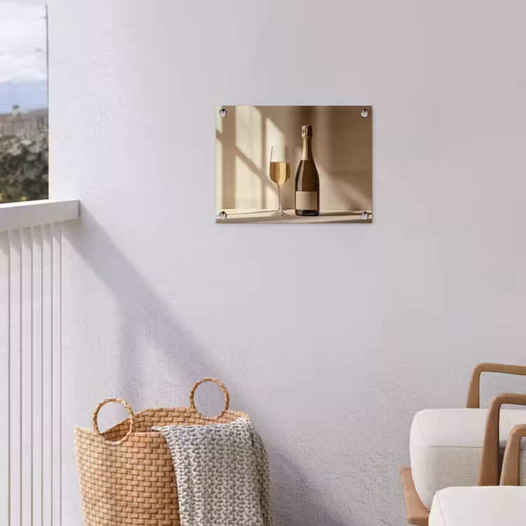 Tuinposter - Champagne - Beige - Schaduw - Bubbels — 3