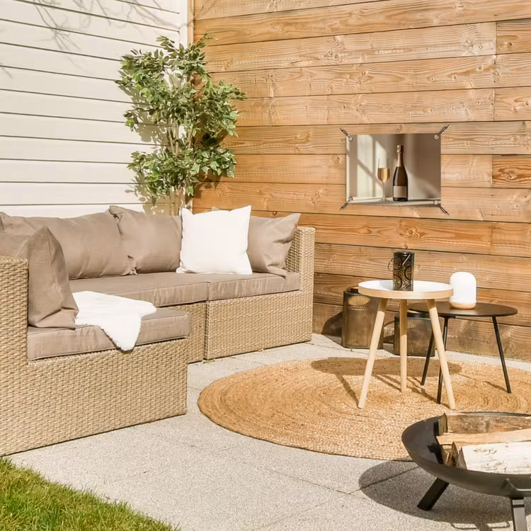Tuinposter - Champagne - Beige - Schaduw - Bubbels — 4