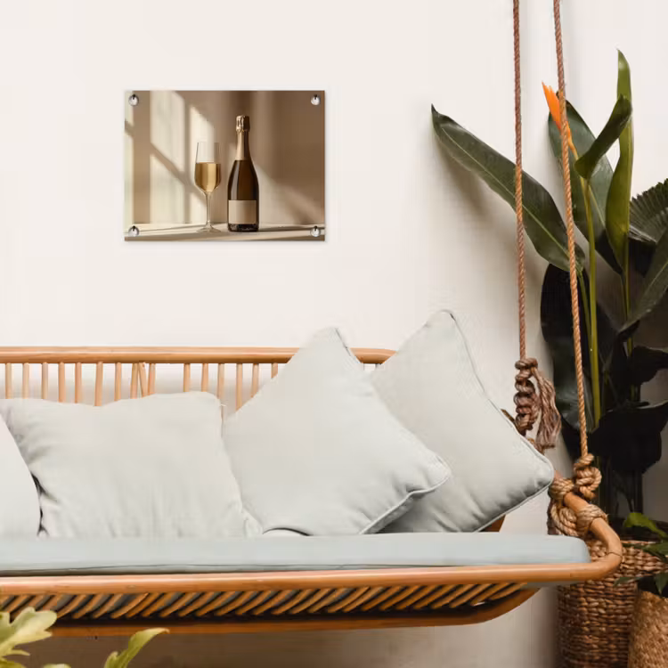 Tuinposter - Champagne - Beige - Schaduw - Bubbels — 5