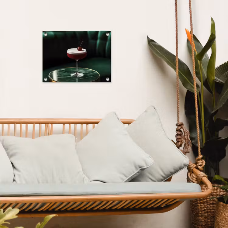 Tuinposter - Kers - Cocktail - Rood - Marmer — 5