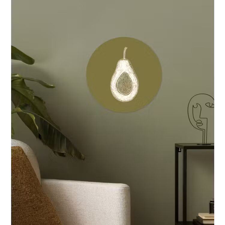 Behangcirkel - Avocado - Minimalistisch - Illustratie - Groen — 3