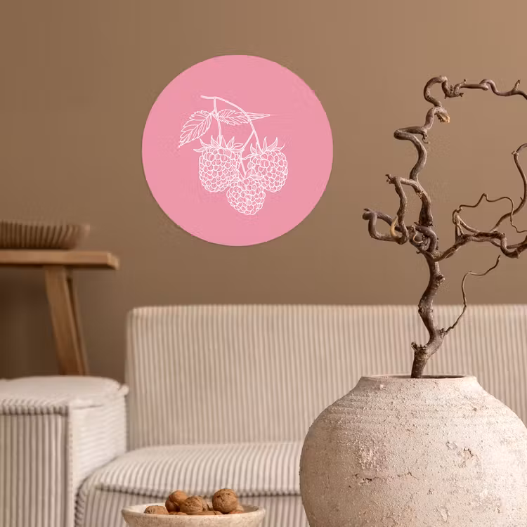 Behangcirkel - Frambozen - Steel - Getekend - Roze — 2