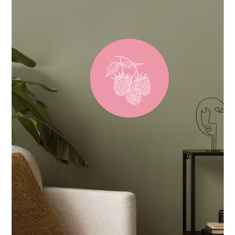 Behangcirkel - Frambozen - Steel - Getekend - Roze — 3