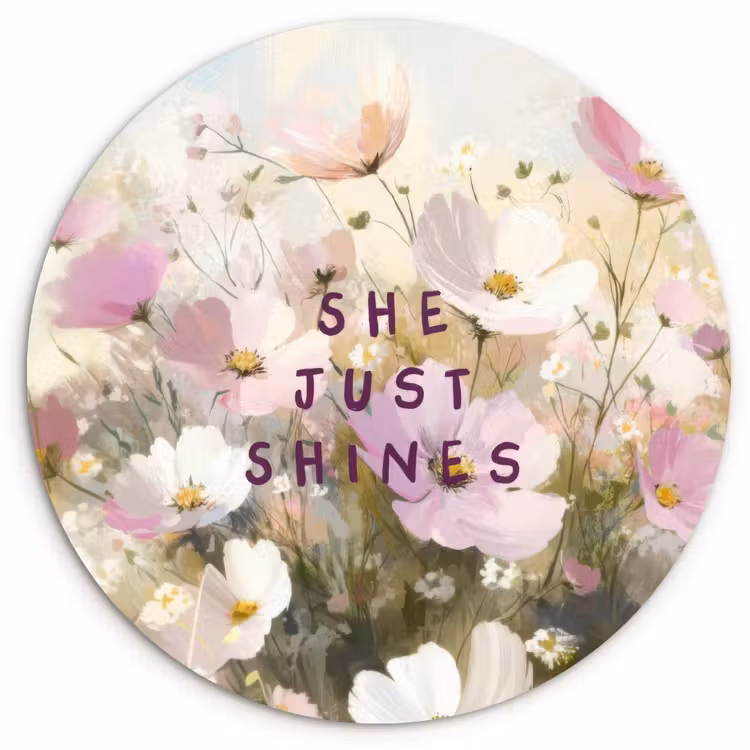 Muurcirkel - Quote - Bloemen - Schilderachtig — 1