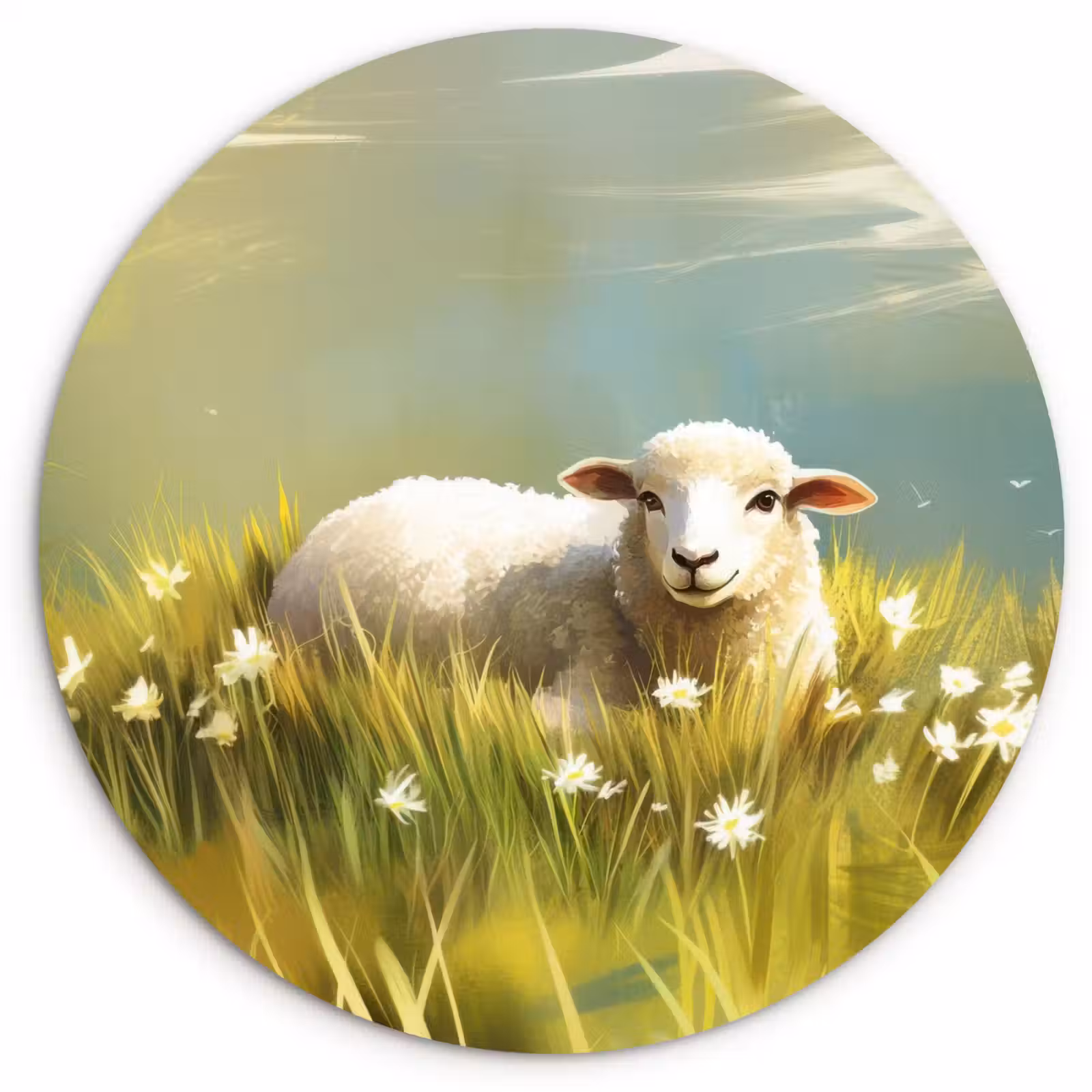 Muurcirkel - Schaap - Weide - Groen — 1