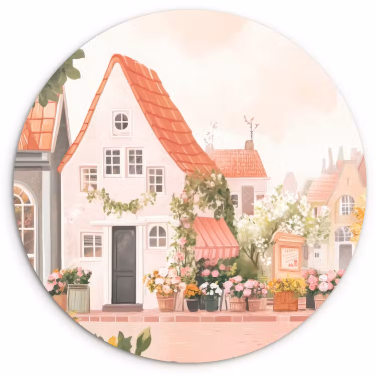 Muurcirkel - Bloemen - Huizen - Dorp — 1