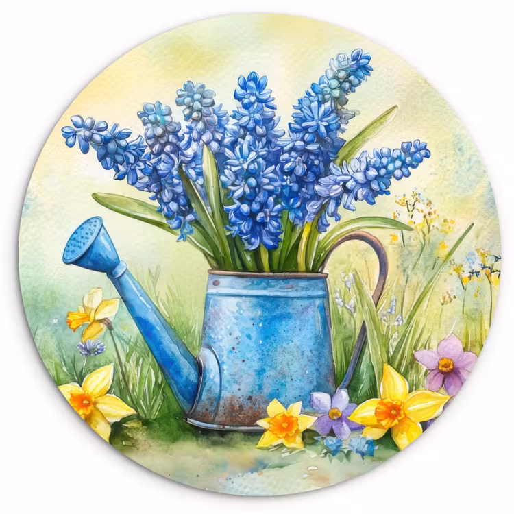 Muurcirkel - Gieter - Lavendel - Bloesems — 1