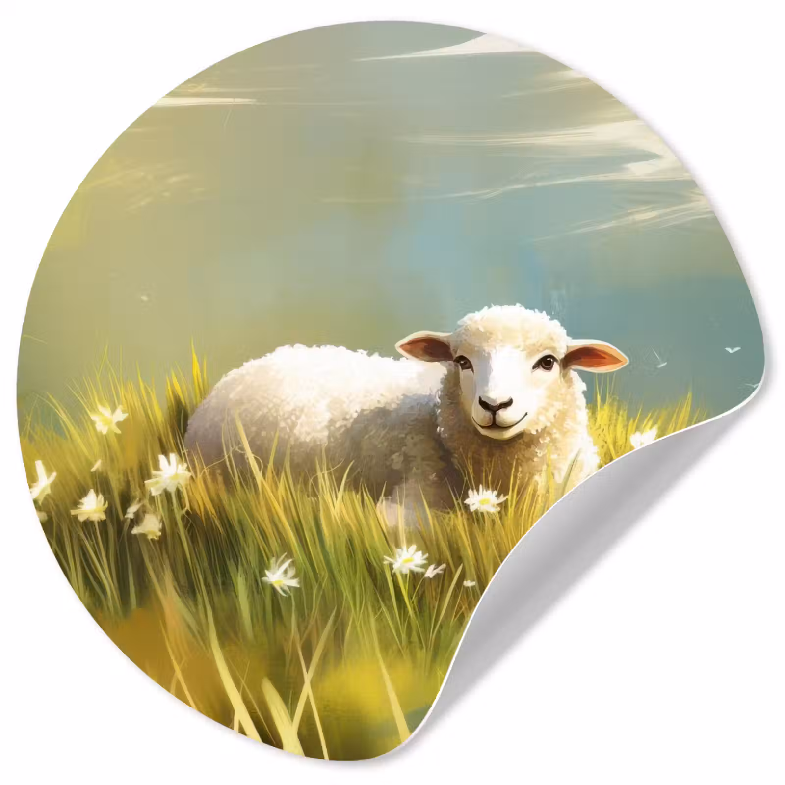 Behangcirkel - Schaap - Weide - Groen — 1