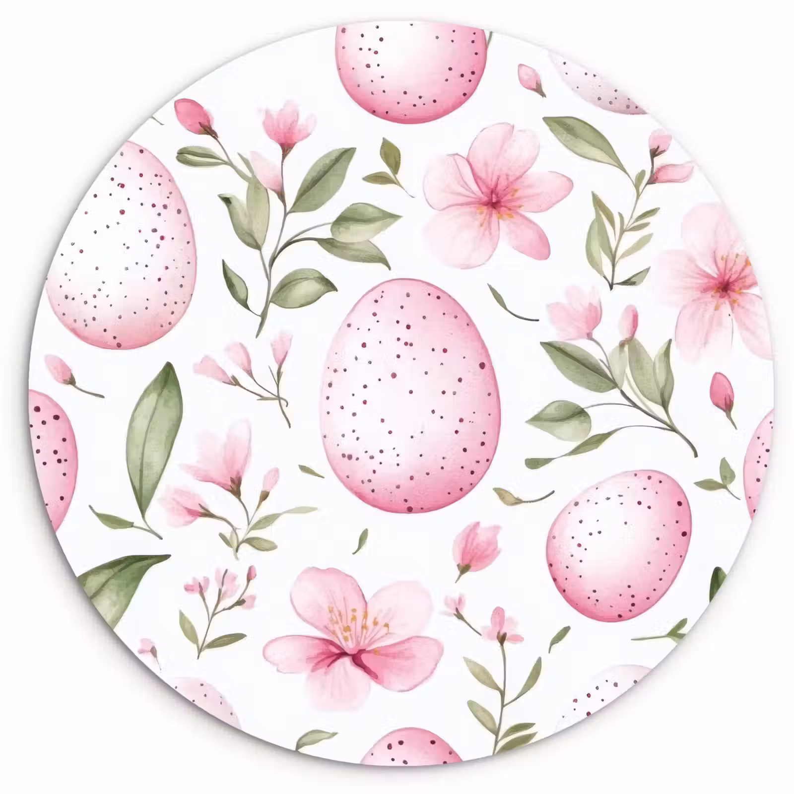 Muurcirkel - Patroon - Eieren - Roze - Pasen — 1