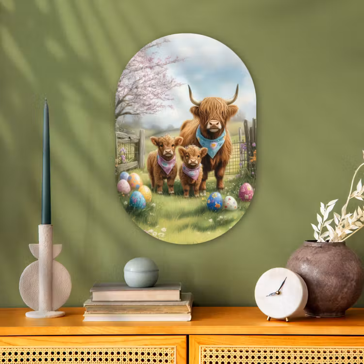 Muurovaal - Schotsehooglanders - Paaseieren - Lente — 2