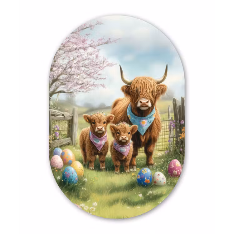 Muurovaal - Schotsehooglanders - Paaseieren - Lente — 3