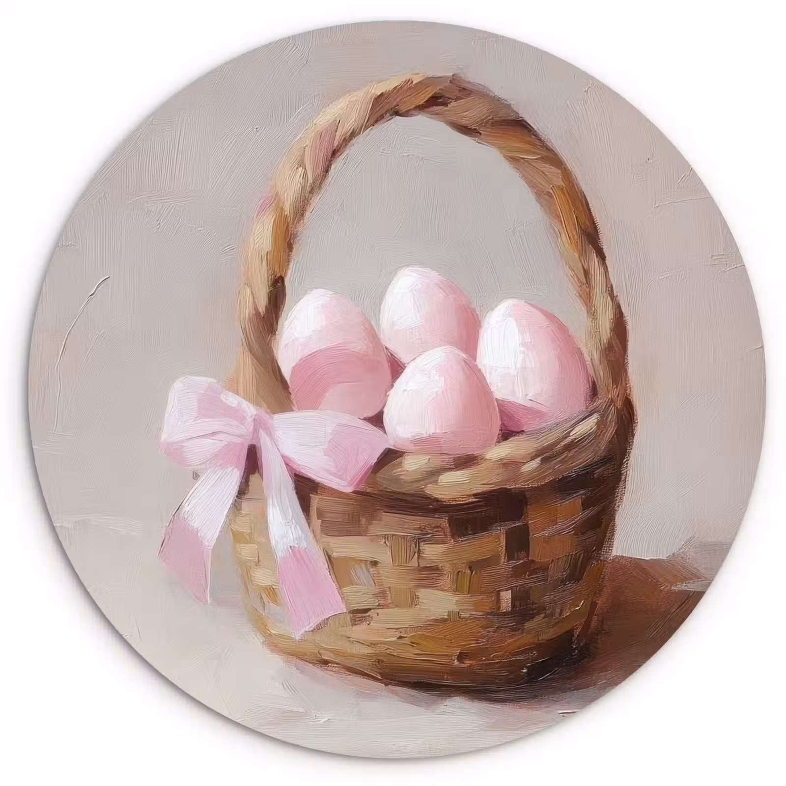 Muurcirkel - Mand - Eieren - Roze — 1