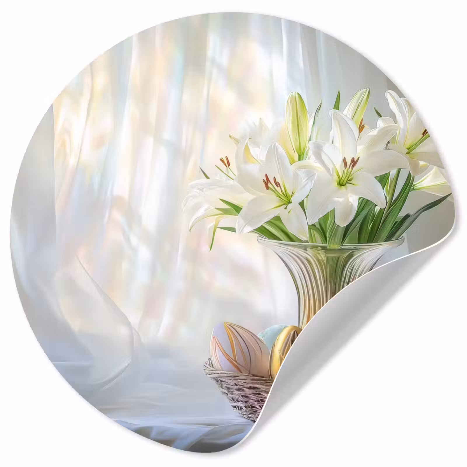 Behangcirkel - Vaas - Eieren - Bloemen — 1