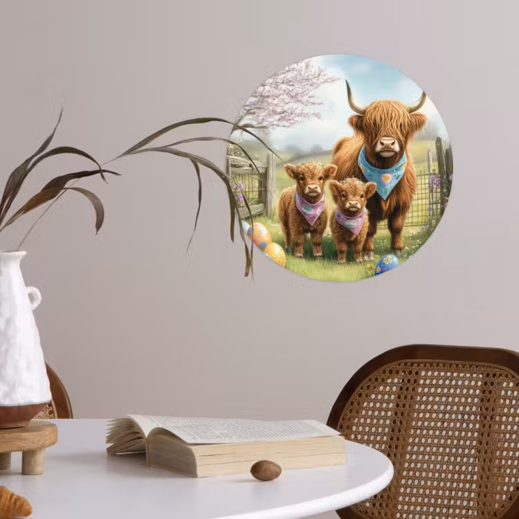 Behangcirkel - Schotsehooglanders - Paaseieren - Lente — 4