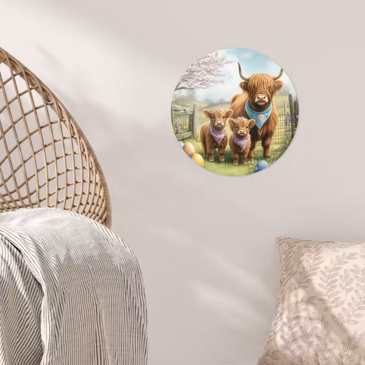 Behangcirkel - Schotsehooglanders - Paaseieren - Lente — 5
