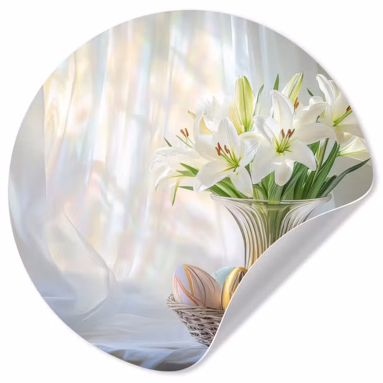 Behangcirkel - Vaas - Eieren - Bloemen — 1