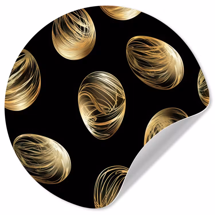 Behangcirkel - Eieren - Goud - Patroon — 1