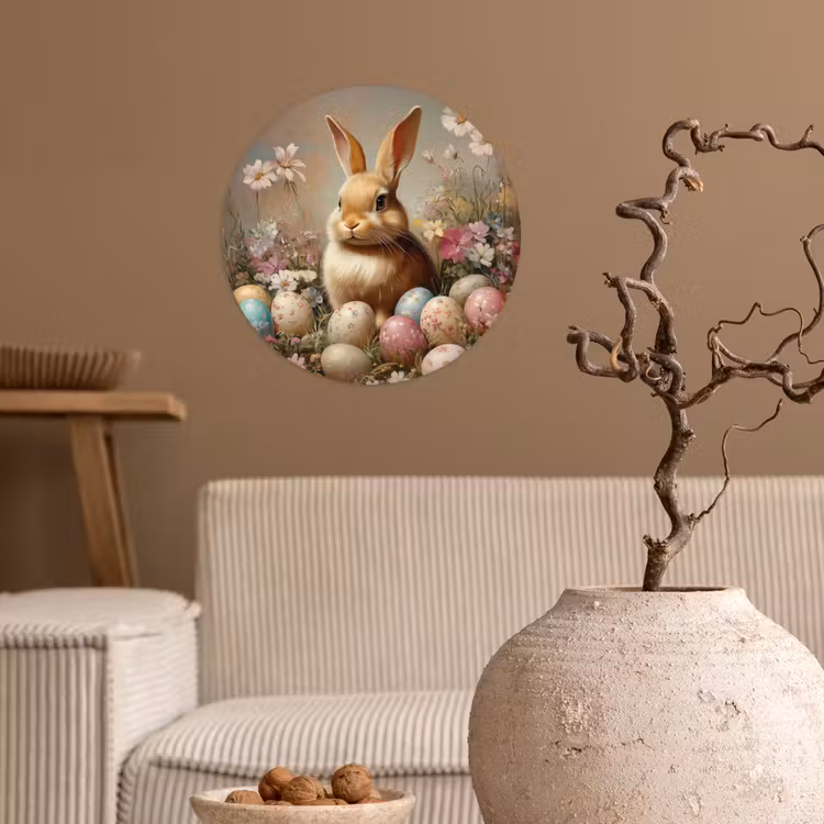 Behangcirkel - Paashaas - Lente - Paaseieren — 2