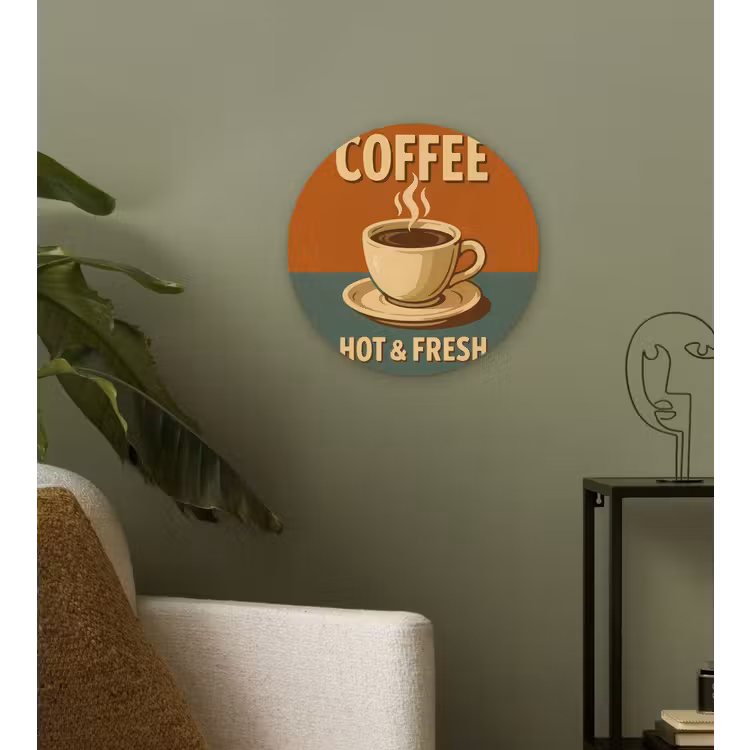 Muurcirkel - Koffie - Kop - Vintage - Quote — 3