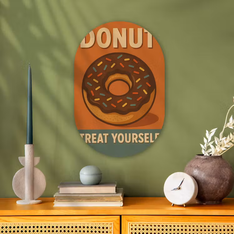 Muurovaal - Donut - Spikkels - Kleurrijk - Quote — 2