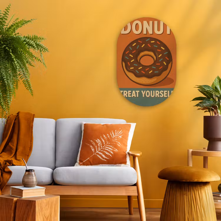Muurovaal - Donut - Spikkels - Kleurrijk - Quote — 3