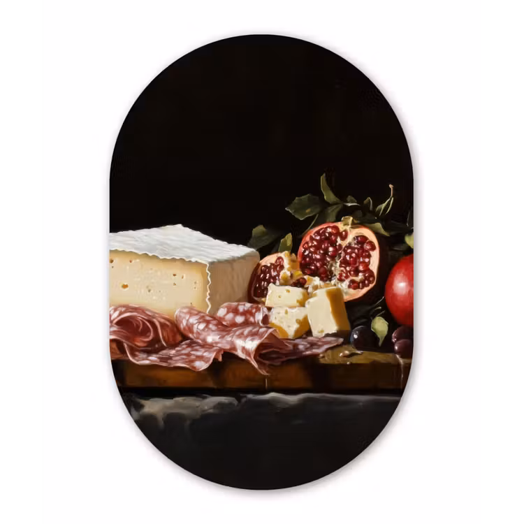 Muurovaal - Stilleven - Vintage - Borrelplank — 2