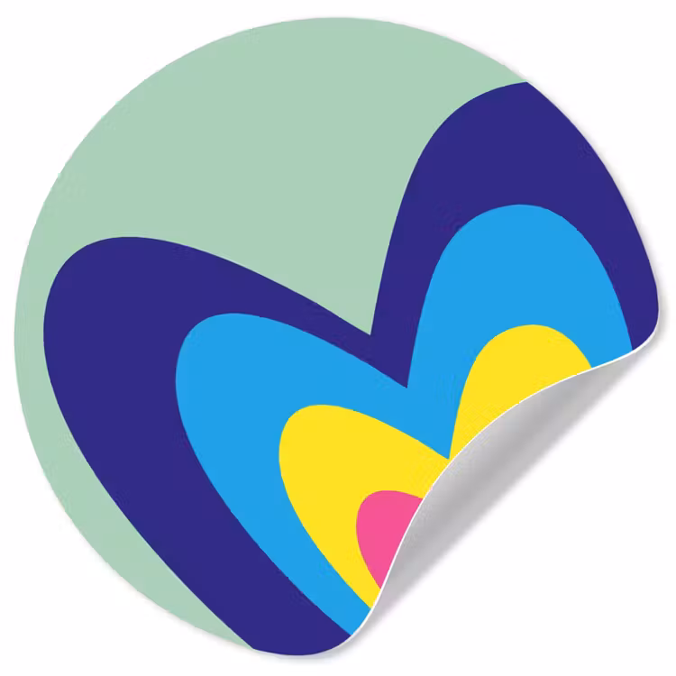 Behangcirkel - Hartjes - Kleurrijk - Valentijn — 1