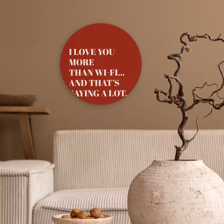 Muurcirkel - Rood - Quote - Liefde — 2