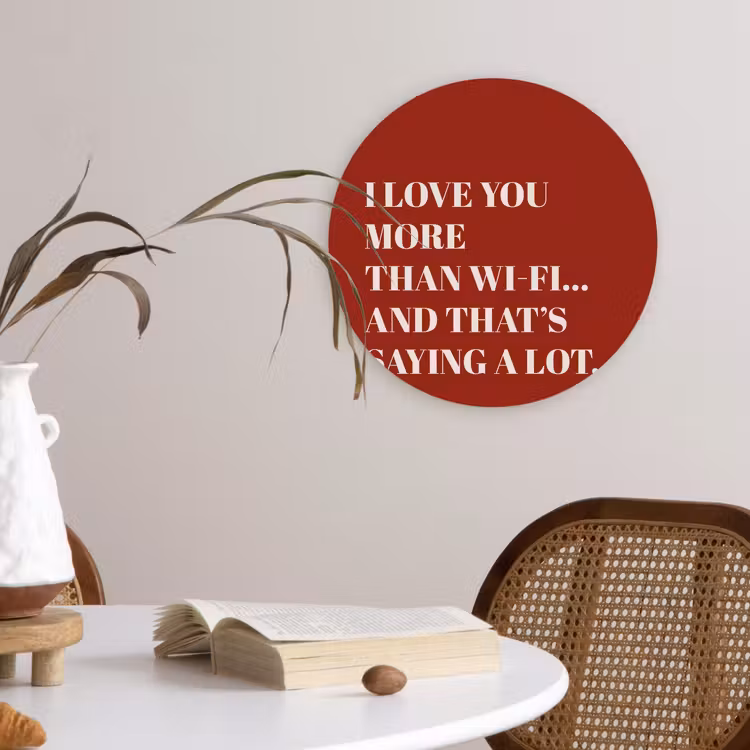 Muurcirkel - Rood - Quote - Liefde — 4