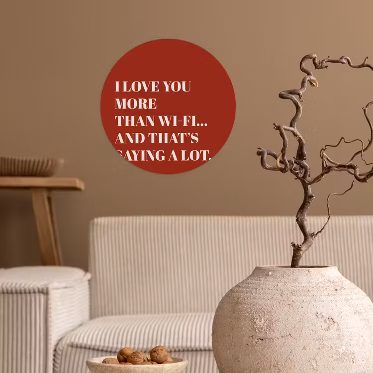 Behangcirkel - Rood - Quote - Liefde — 2