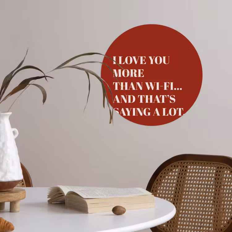 Behangcirkel - Rood - Quote - Liefde — 4