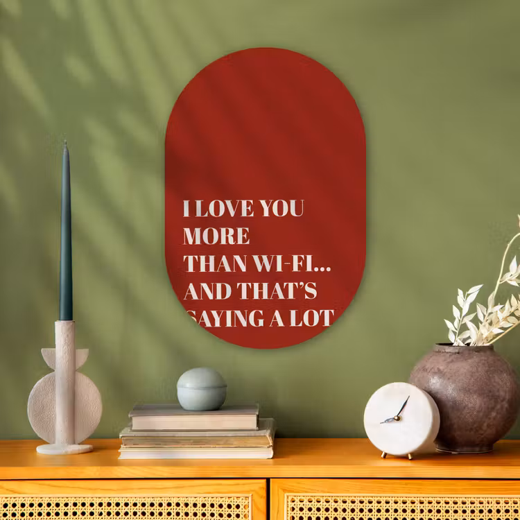 Muurovaal - Rood - Quote - Liefde — 1