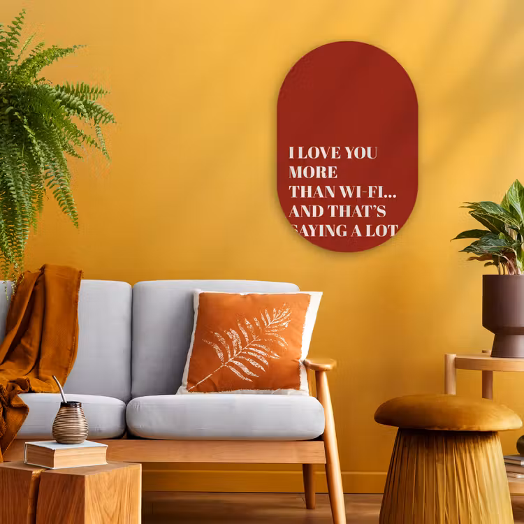 Muurovaal - Rood - Quote - Liefde — 2