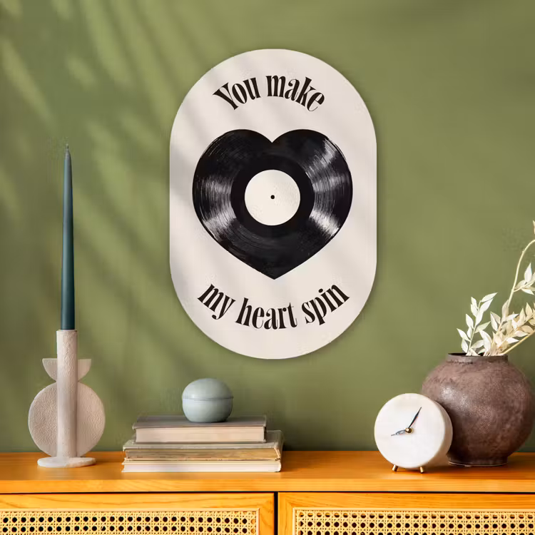 Muurovaal - Love - Muziek - Quote — 1