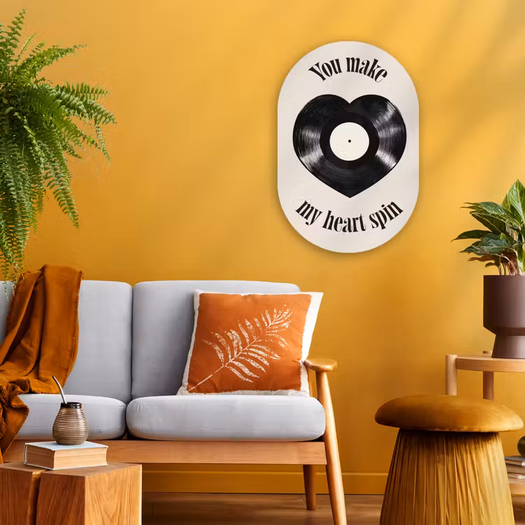 Muurovaal - Love - Muziek - Quote — 3