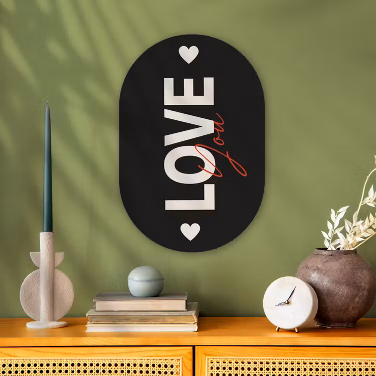 Muurovaal - Love - Rood - Valentijn — 3