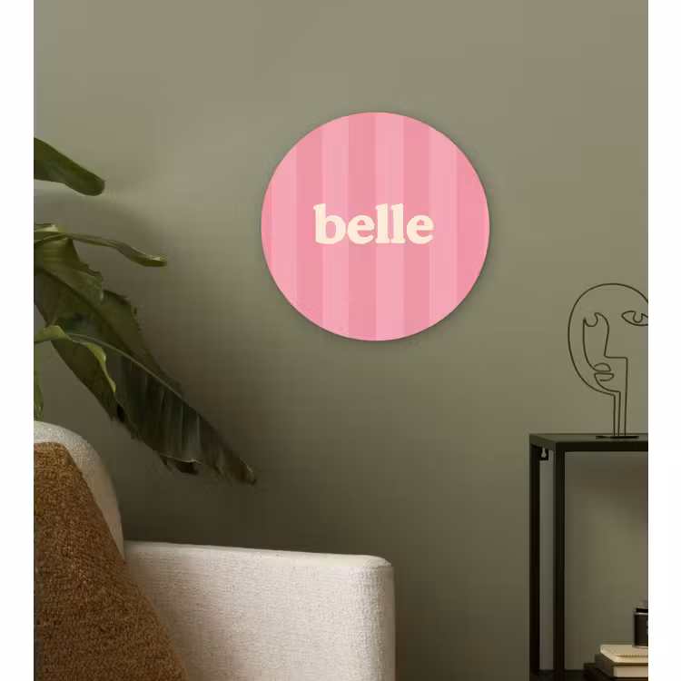 Muurcirkel - Roze - Gestreept - Belle — 3